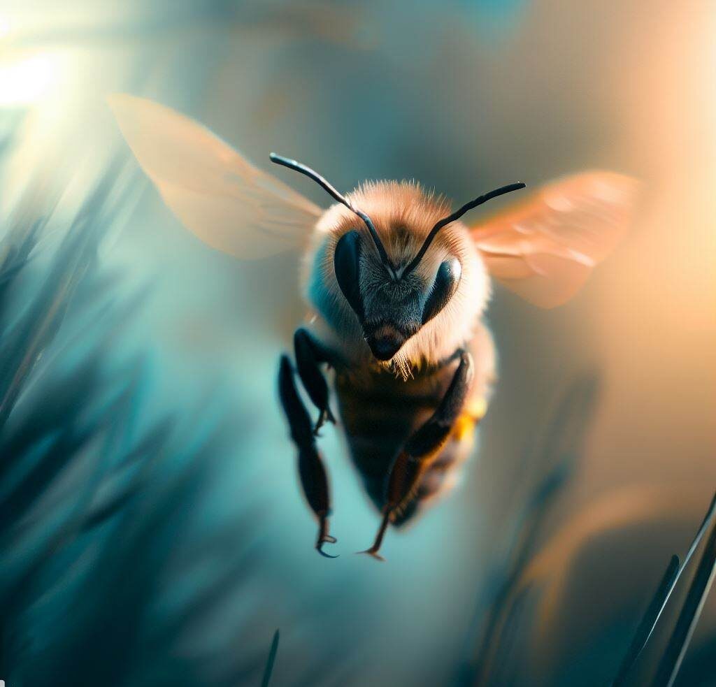 abeja volando