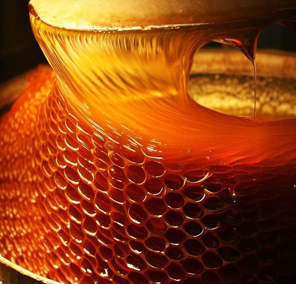 bon miel abstracto dela cera a la miel